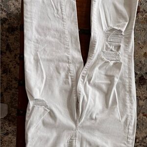 Express White Distressed Women Jeans